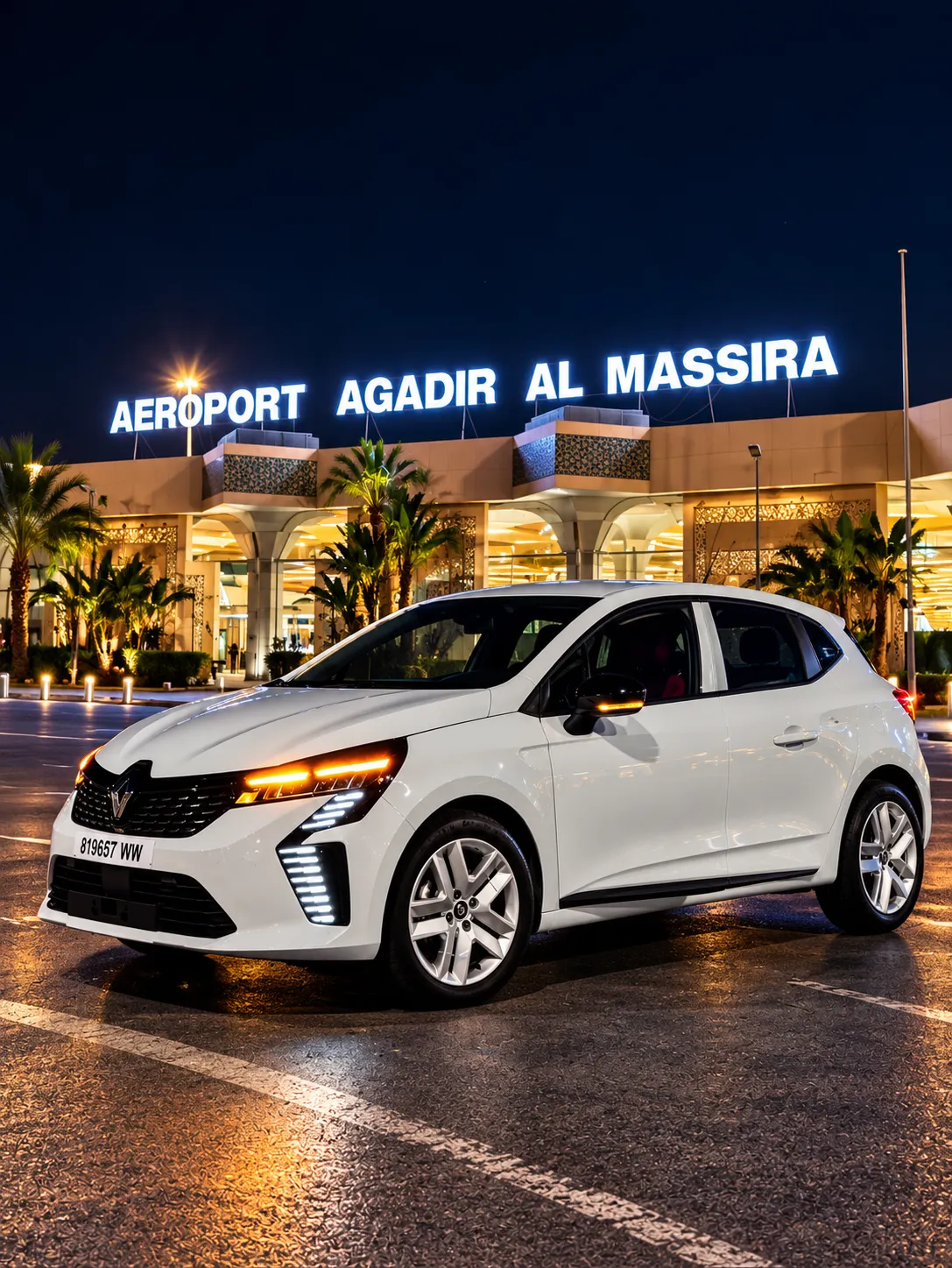 Elite Drive car ready for pickup at Agadir Al Massira Airport